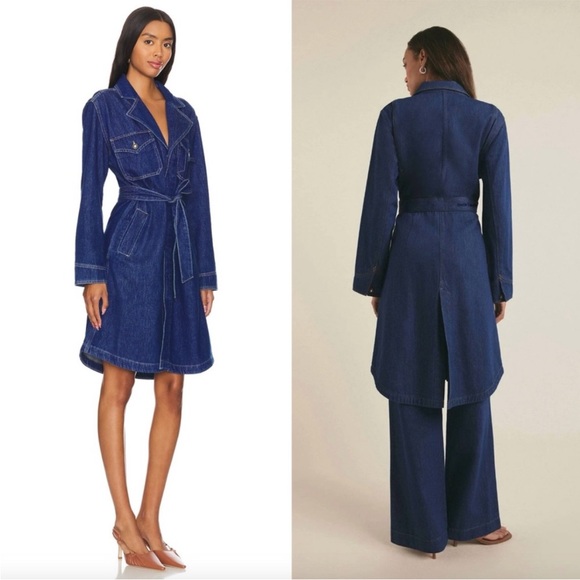 Favorite Daughter Jackets & Blazers - Favorite Daughter Boulevard Denim Trench Coat